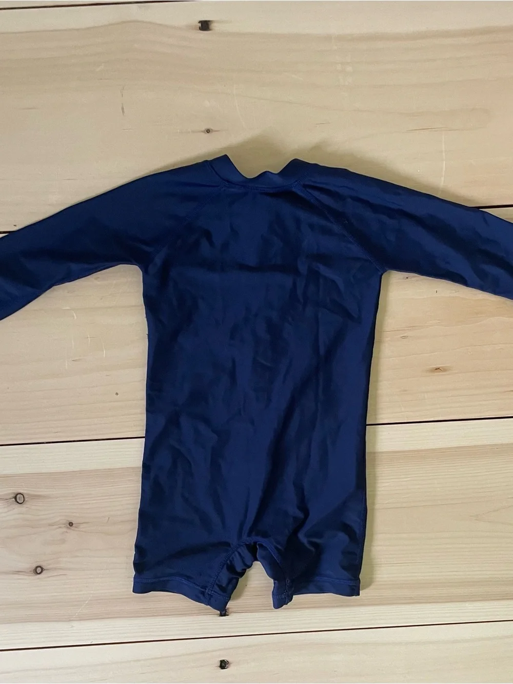 Hanna Andersson Navy Long-Sleeve Zip Swimsuit